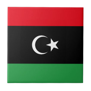 libysche Flagge Fliese