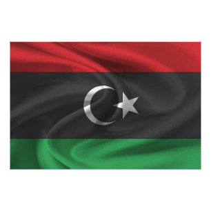 Libysche Flagge Fotodruck