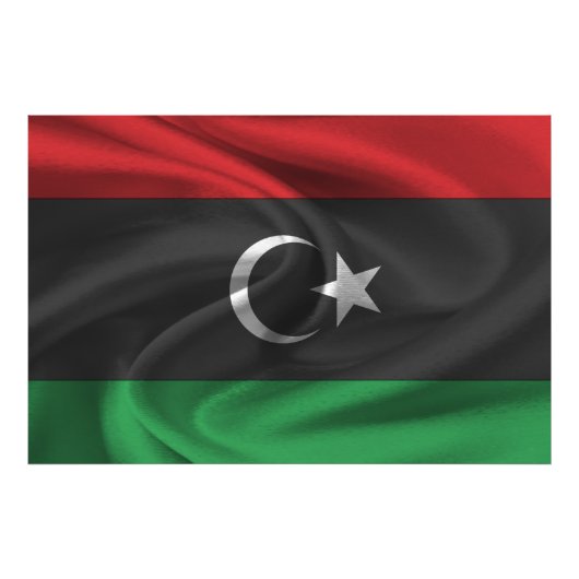 libysche Flagge Fotodruck (Vorne)