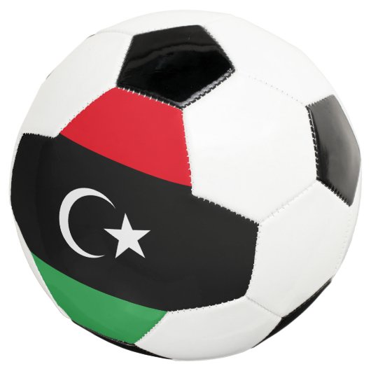 libysche Flagge Fußball (Dreiviertel)