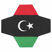 libysche Flagge Fußball (Flach)