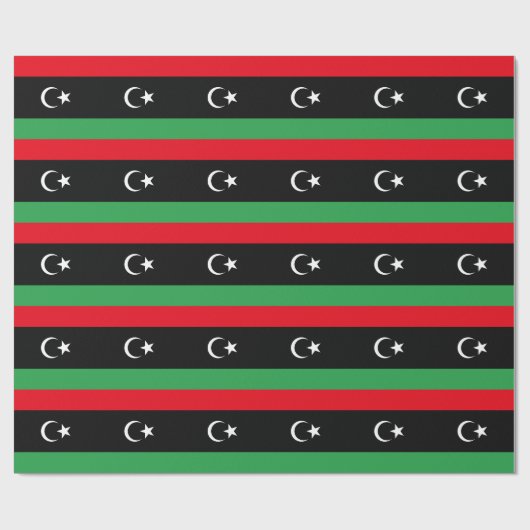 libysche Flagge Geschenkpapier (Flach)