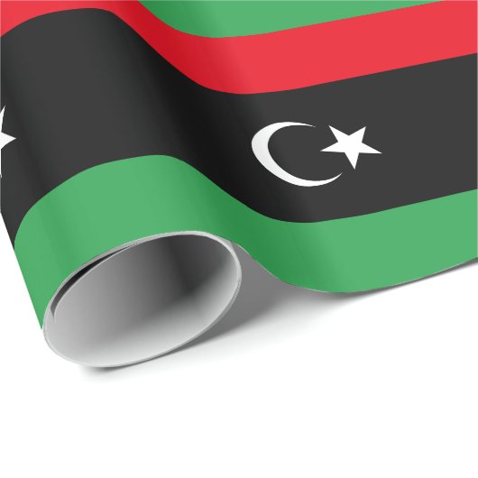 libysche Flagge Geschenkpapier (Rolleneckpunkt)