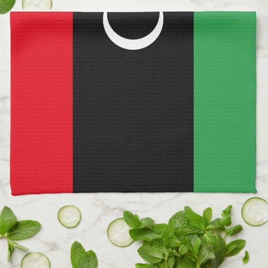 libysche Flagge Geschirrtuch (Gefaltet)