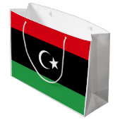 libysche Flagge Große Geschenktüte (Rückseite Schrägansicht)