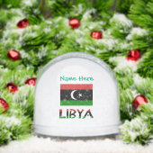 Libysche Flagge Grün Personalisiert Schneekugeln (Weihnachten)