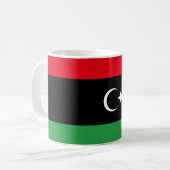 libysche Flagge Kaffeetasse (Vorderseite Links)