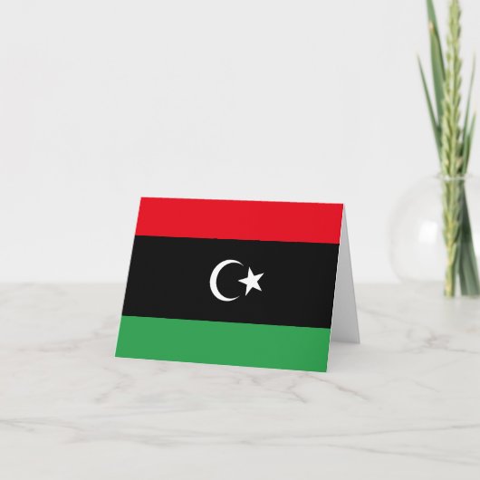 libysche Flagge Karte (Vorderseite)