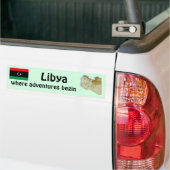 Libysche Flagge + Karte Autoaufkleber (Auf Lkw)