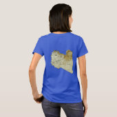 Libysche Flagge + Karte T - Shirt (Schwarz voll)