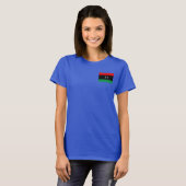 Libysche Flagge + Karte T - Shirt (Vorne ganz)