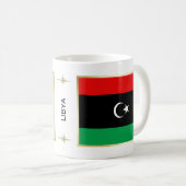 Libysche Flagge + Karte Tasse (VorderseiteRechts)