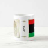 Libysche Flagge + Karte Tasse (Mittel)