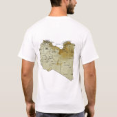 Libysche Flagge + Karte + Text-T - Shirt (Rückseite)
