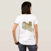 Libysche Flagge + Karte + Text-T - Shirt (Schwarz voll)