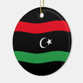 libysche Flagge Keramik Ornament (Links)