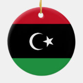 Libysche Flagge Keramik Ornament (Hinten)
