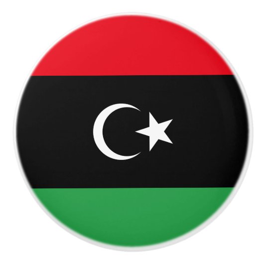 libysche Flagge Keramikknauf (Vorderseite)