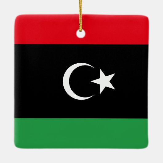 libysche Flagge Keramikornament (Rückseite)