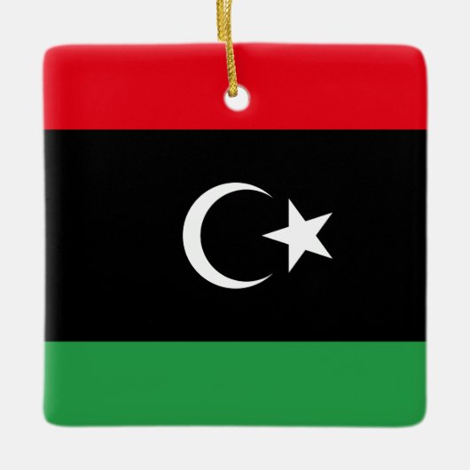 libysche Flagge Keramikornament (Vorderseite)