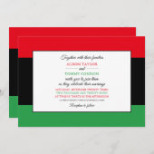 libysche Flagge, libysche Flagge Einladung (Vorne/Hinten)