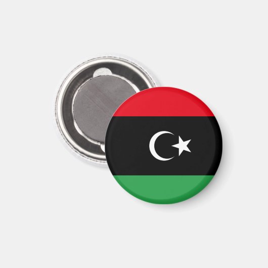 libysche Flagge Magnet (Vorderseite/Rückseite)