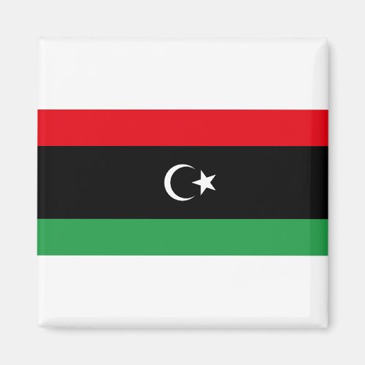 libysche Flagge Magnet (Vorne)