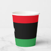 libysche Flagge Pappbecher (Rückseite)