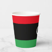 libysche Flagge Pappbecher (Vorderseite)