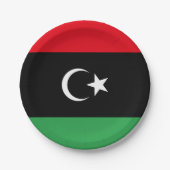 libysche Flagge Pappteller (Vorderseite)