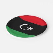 libysche Flagge Pappteller (Schrägansicht)