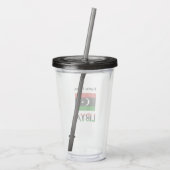 Libysche Flagge Personalisiert Acryltrinkbecher (Rückseite)