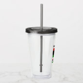 Libysche Flagge Personalisiert Acryltrinkbecher (Rechts)
