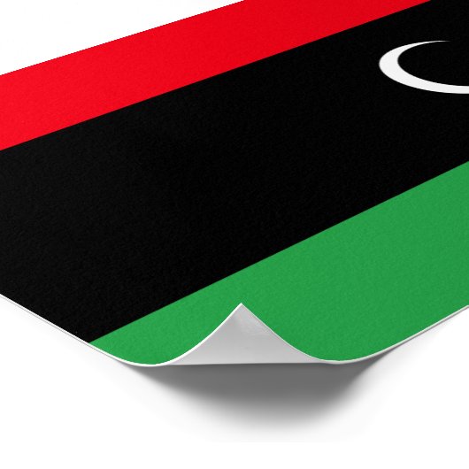 libysche Flagge Poster (Ecke)