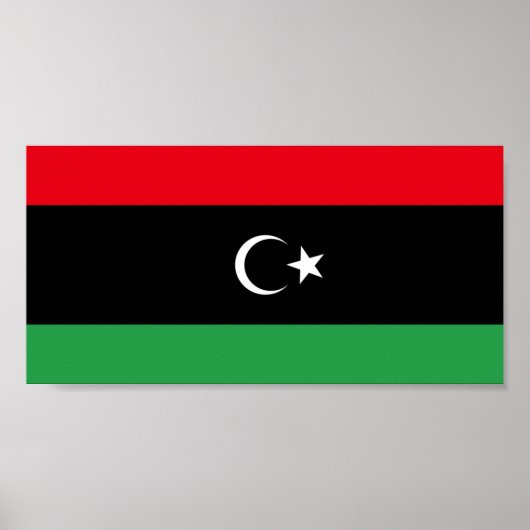 libysche Flagge Poster (Vorne)