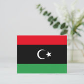 Libysche Flagge Postkarte (Stehend Vorderseite)