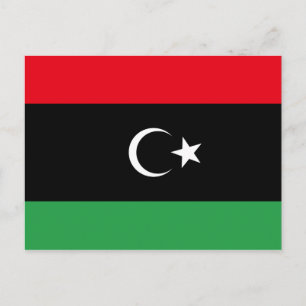 Libysche Flagge Postkarte