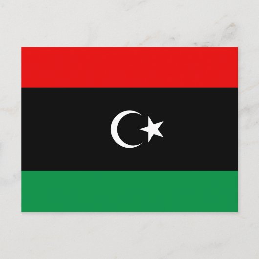 Libysche Flagge Postkarte (Vorderseite)