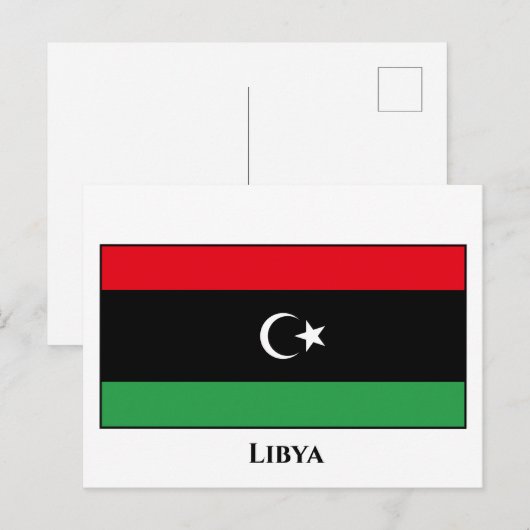 libysche Flagge Postkarte (Vorne/Hinten)