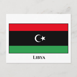 libysche Flagge Postkarte
