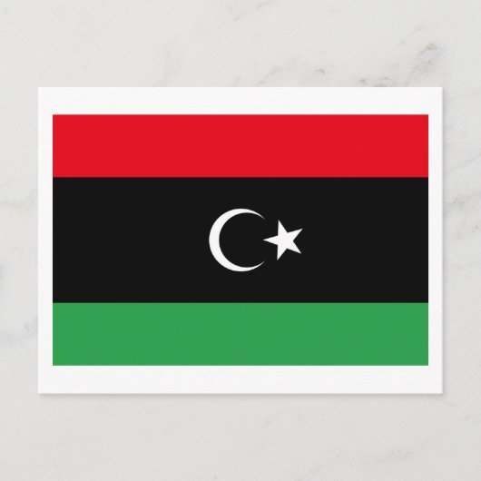 libysche Flagge Postkarte (Vorderseite)