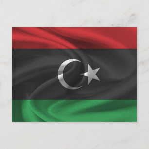libysche Flagge Postkarte
