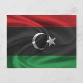 libysche Flagge Postkarte (Vorderseite)