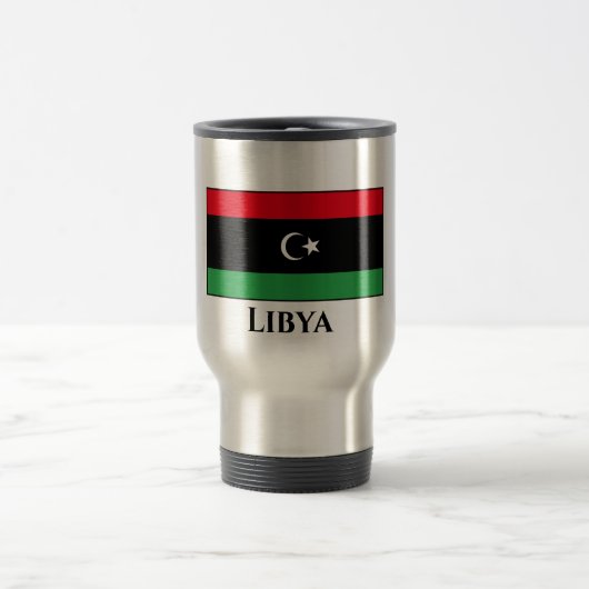 libysche Flagge Reisebecher (Mittel)