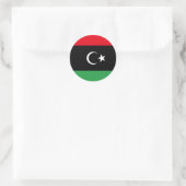 libysche Flagge Runder Aufkleber (Tasche)