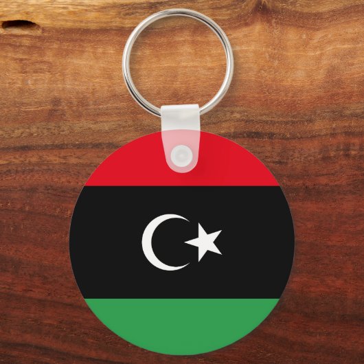 libysche Flagge Schlüsselanhänger (Vorderseite)