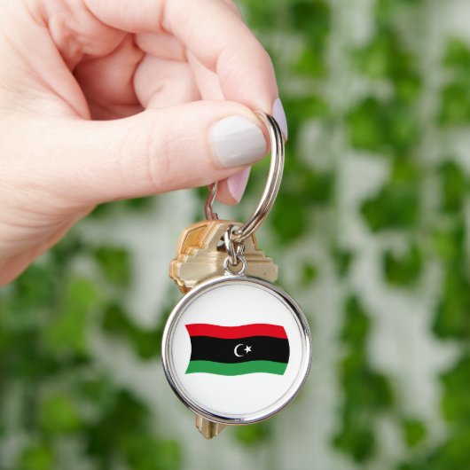 libysche Flagge Schlüsselanhänger (Hand)