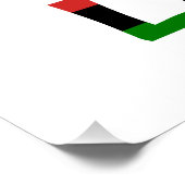 Libysche Flagge Schwarze Personalisierung Poster (Ecke)