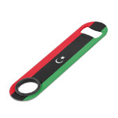 libysche Flagge Speed Flaschenöffner (Vorderseite Schrägansicht)