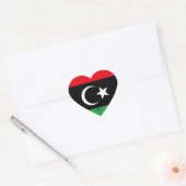 Libysche Flagge Splendid Patriotic Herz-Aufkleber (Umschlag)